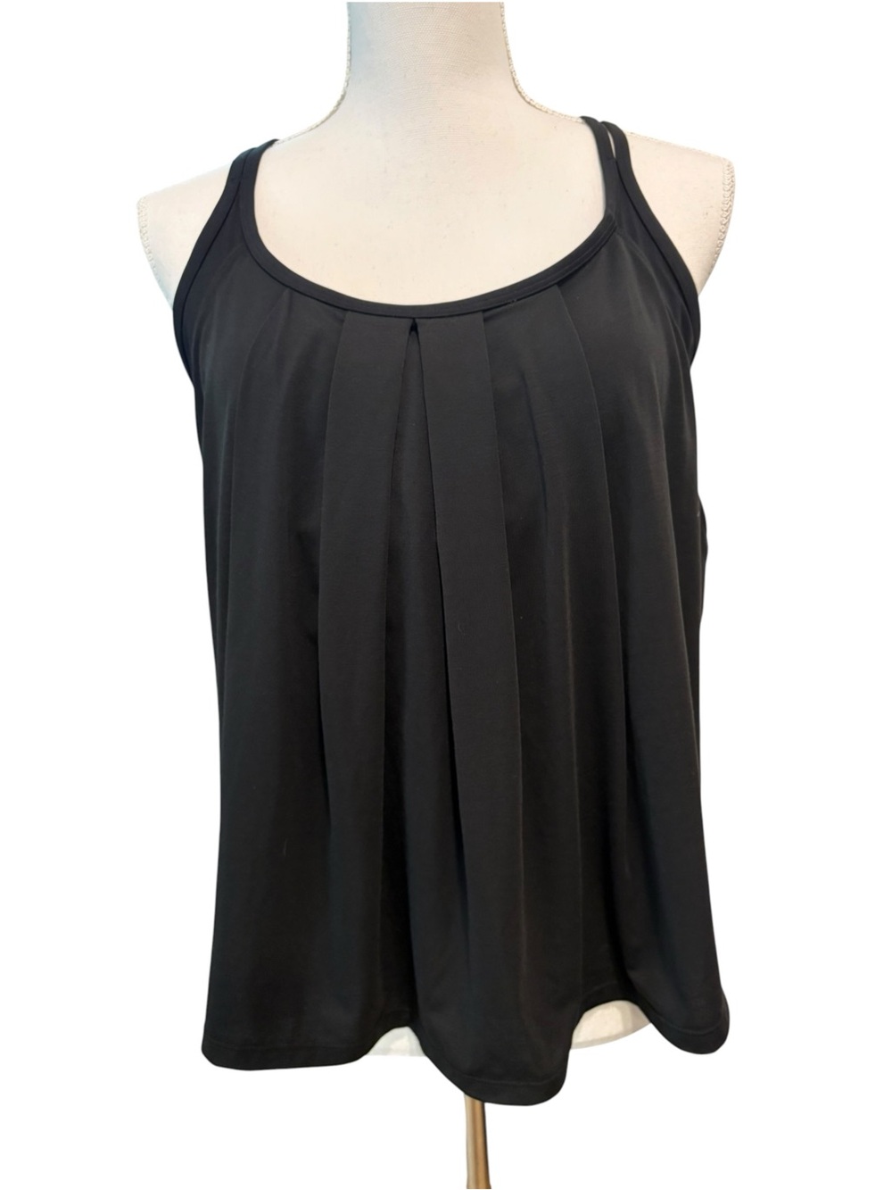 Halara Black Spaghetti Strap Tank with Built in Bra.  Size 1X